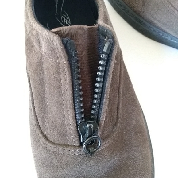 Aerosoles Suede Leather Zip Up Loafers 8B Chocolate Brown - Picture 7 of 15